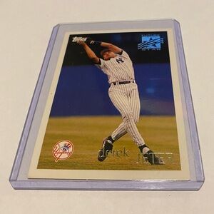 Derek Jeter 1996 Topps Baseball Card Future Star # 219 New York Yankees vintage